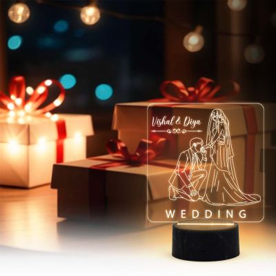Couple Night lamp Gift for Wedding Anniversary